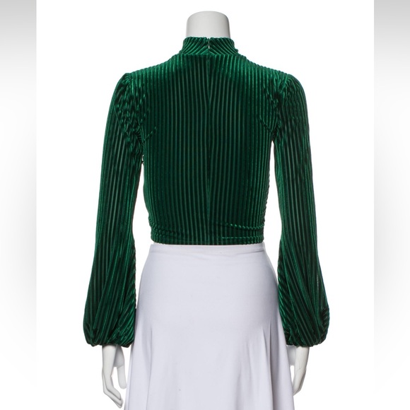 Green velvet mock neck XXS by Privacy Please - Picture 2 of 9